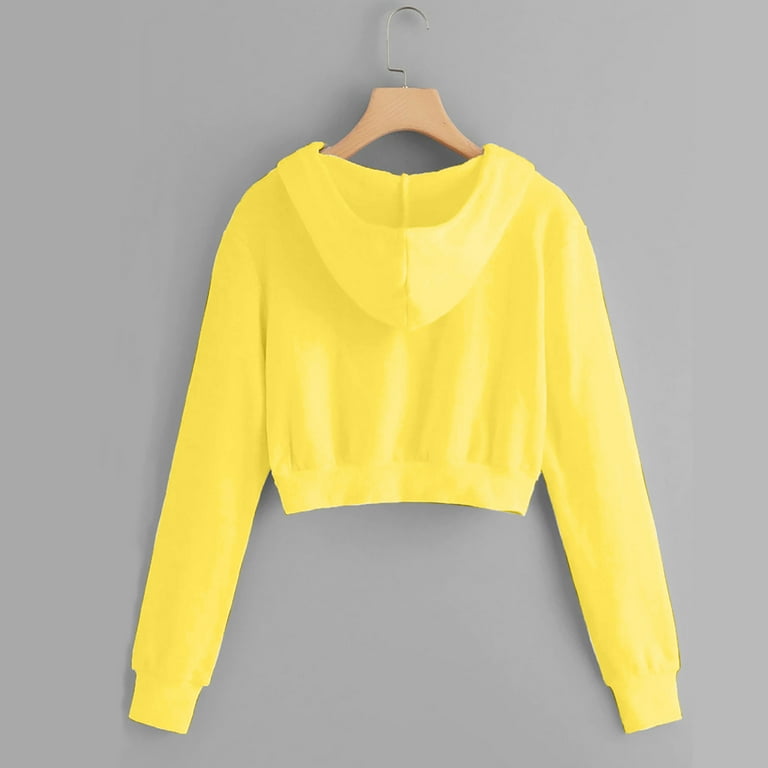 Dezsed Womens Zip Up Cropped Hoodie Casual Workout Short