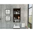 thumbnail image 4 of FM FURNITURE Modesto Engineered Wood Medicine Cabinet with Mirror in Black, 4 of 7