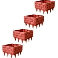 thumbnail image 6 of FONDOTIN 4Pcs Garden Edging Plastic Dark Red Lawn Decor for Flowerpot Decor, 6 of 8
