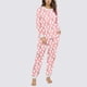 thumbnail image 4 of Conjunto de top y pantalones de poliéster con bolsillos largos y estampado de cuello redondo informal para mujer, 4 of 6