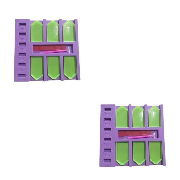 Matsuzay Organizador de bandejas de perforación con 6 bandejas de perforación, soporte para accesorios de pintura para funda de teléfono DIY, arte de Violeta estilo 2 2piezas Matsuzay CBP144514