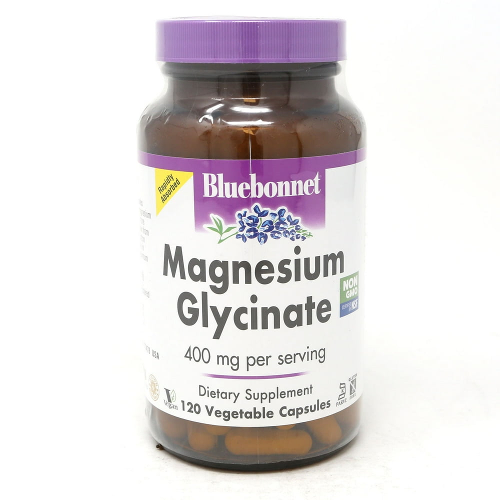 Magnesium Glycinate 400mg per serving 120 Vegetable Capsules