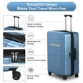thumbnail image 6 of IVV Expandable Hardside Travel Luggage, 24-Inch Suitcase with Spinner Wheels and TSA Lock, Blue, 6 of 7