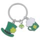 thumbnail image 1 of KAKOWELY Llavero del Día de San Patricio, llavero con sombrero verde, llavero con trébol de cuatro hojas, llavero con colgante, 1 of 5