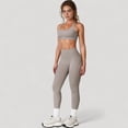 thumbnail image 3 of Women's High Waist Full Length Leggings with Seamless Design and Stretch Fit for Everyday Movement - Medium, Gray, 3 of 7