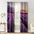 thumbnail image 3 of Plant Purple Lavender Flowers Dusk Window Treatments Curtains Valance Room Curtains Large Window Window Curtai, 3 of 5