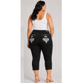 thumbnail image 3 of Jack David Women's Plus Capri Casual Stretch Jeans - Black, 3 of 6