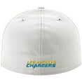 thumbnail image 4 of Men's New Era White Los Angeles Chargers Omaha Primary Logo 59FIFTY Fitted Hat, 4 of 6