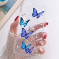 thumbnail image 3 of for iPhone 7 Plus iPhone 8 Plus Glitter Case Cute Butterfly Pattern Design Shiny Sparkly Bling Case For Girls Crystal Clear Soft TPU Bumper Protective Case Cover for iPhone 7 Plus/8 Plus, Blue, 3 of 7