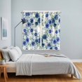 thumbnail image 3 of Navy Blue Roses Kitchen Curtains Window Panels, Spring Floral Elegant Pastoral Botanical Insulated Window Treatment Curtain, Grommet Curtains for Bedroom/Living Room/Bathroom, 2 Piece 52"Wx84"L, 3 of 8