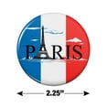 thumbnail image 3 of Paris France Eiffel Tower and Flag with Clouds Kitchen Refrigerator Locker Button Magnet, 3 of 5