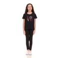 thumbnail image 3 of Pink Angel Girls 2-Pack Ribbed Graphic Tops. Rhinestone Tees, Soft Stretch Everyday Short Sleeve Shirts for Kids Girls, 3 of 8