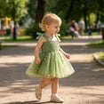 thumbnail image 2 of Younger Tree Toddler Girl Tulle Dress Baby Sleeveless Causal Princess Party Tutu Dresses for 18-24 Months, 2 of 9