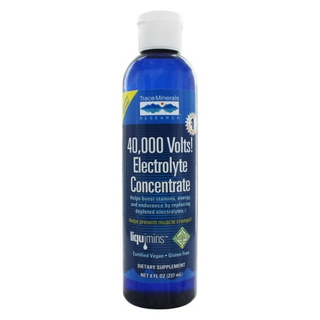 Electrolyte Concentrate - Trace Minerals Research 40,000 Volts Electrolyte Concentrate, 8 Fl oz
