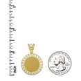 thumbnail image 4 of 10k Yellow Gold Mens Cubic Zirconia Medallion Fashion Charm Pendant for Men, 4 of 4