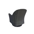 thumbnail image 4 of 34" Gray Resin Wicker Deep Seated Glider Chair with Blue Cushions, 4 of 4