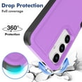 thumbnail image 3 of For Samsung Galaxy S24 Case, Military Grade Shockproof Anti-Slip Bumper Hybrid TPU PC Back Cover Drop Protection Phone Cover for Samsung Galaxy S24, Purple, 3 of 5