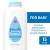 Johnson's Cornstarch Baby Powder with Aloe & Vitamin E, 15 oz