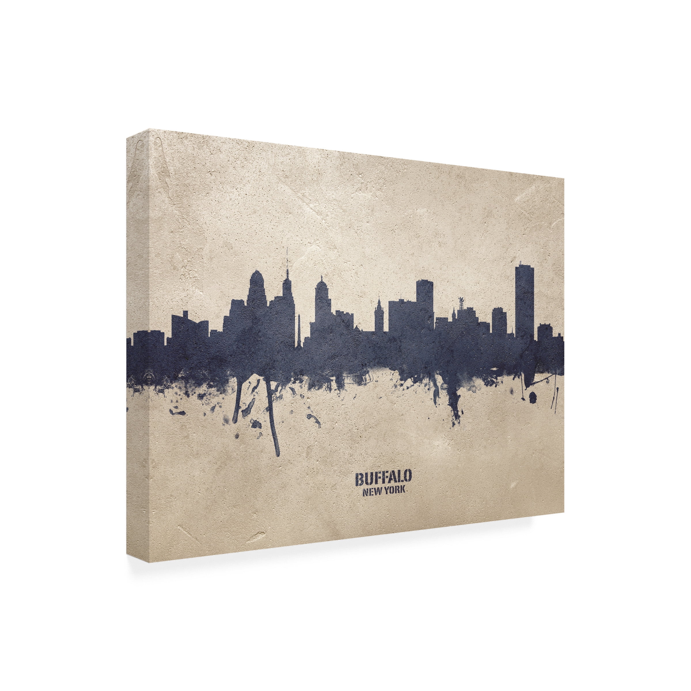 Michael Tompsett 'Buffalo New York Skyline Concrete' Canvas Art