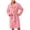 Pink, variant on Bovxnpu Mens Robes Bathrobes Double Fleece Lapel Long Sleeve Belted Robe Sleepwear