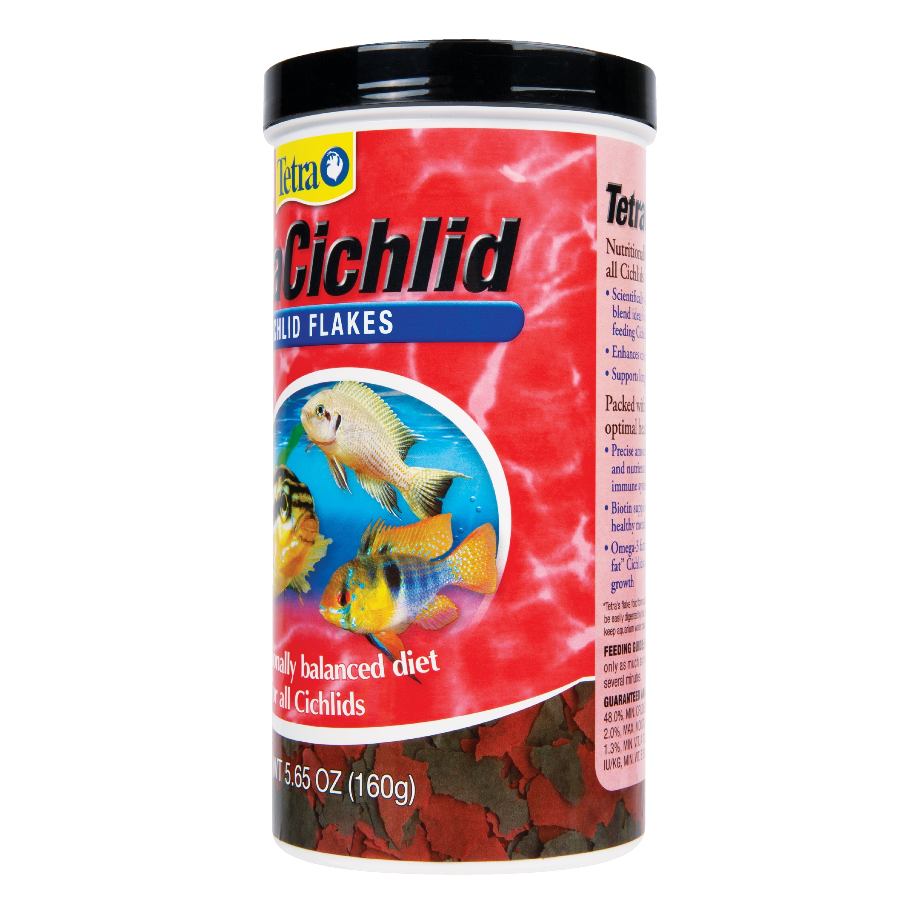 Tetra TetraCichlid Fish Food Flakes, 5.65 oz 