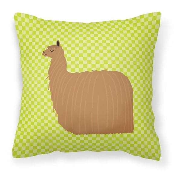 Carolines Treasures BB7746PW1818 Alpaca Suri Green Fabric Decorative Pillow, 18 x 18 in.