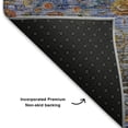 thumbnail image 5 of Addison Rugs Mayfield Premium Machine Washable Transitional Americana Blue Rectangle Rug, 8' X 10' Machine Washable Transitional Americana Blue Oversized Sherpa Throw Blanket, 5 of 6