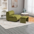 thumbnail image 6 of Leisure Chair Upholstered Single Sofa with Ottoman, Modern Armless Accent Chair Single Lazy Chair, 6 of 8