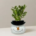 thumbnail image 2 of ​​ZCSKFIN Santa Head Planter with Snowman Resin Design, Cute Tabletop Flowerpot for Christmas Home Decor, Red and Black Hat Decoration as a Festive Container for Small Potted Plants​​, 2 of 4