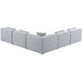 thumbnail image 3 of Meridian Furniture Cube Grey Durable Linen Modular Sectional, 3 of 7