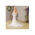 thumbnail image 4 of Women's GLS Gloria Off Shoulder Bell Sleeve Bridal Gown Gl3426 Ivory Size 2XL, 4 of 4