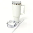 thumbnail image 3 of 1pc 40oz Stainless Steel Vacuum Insulated Cup, Highland Cow Design, Portable for Tea & Cold/hot Drinks, Home Office Camping Car Use, Tumbler, Stainless Steel Drinkware, 3 of 3