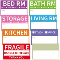 Home Organization Labels 170 pack 3.4 x 2 inch, 8 Color Coded Moving Stickers for Boxes Fragile Items Customizable Blank Multicolor