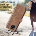 thumbnail image 5 of for Samsung Galaxy A42 5G Wallet Case, PU Leather Flip Folio Case with Card Holders Magnetic Closure Folding Adjustable Kickstand Vintage Phone Cover for Samsung Galaxy A42 5G, Brown, 5 of 7