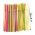 thumbnail image 6 of Gallickan Disposable Plastic Straws, 100 Count Flexible Straws for Party Supplies, Colorful Drinking Straws for Baby Shower, Party Activities, 100 Pcs, 6 of 8
