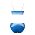 thumbnail image 5 of uvwlwu Women's Two Piece Striped Bikini Set with Bow Front Top and High Waist Bottom Bathing Suit,5XL, 5 of 5