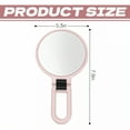 thumbnail image 3 of RAGUPEL Hand Mirrors with Handle,Flip-Open Dual-Face Round Mirror for Hand Use 7.9"*5.3"*0.8" Handheld Mirror with Handle,1X and 2X Magnification Hand Held Mirror,Style3, 3 of 7