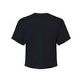 thumbnail image 6 of Women's Ideal Crop Top Round Neck Short Sleeve T-Shirt, Black, Large, 6 of 8