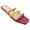 Pink, variant on Anuirheih Women's Summer Fashion Open Head Hollowed Out Color Flat Slippers Sandals Women (Pink)