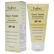 بابو بوتانيكالز واقي الشمس الشفاف اليومي SPF 40، 1.7 Fl Oz