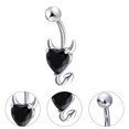 thumbnail image 3 of 1Pc Heart Shape Navel Ring Fashion Navel Button Beautiful Belly Ring for Lady, 3 of 8