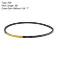 thumbnail image 2 of Uxcell A38 V-Belts 38" Mid-Perimeter, A-Section Rubber Drive Belt 2pcs, 2 of 5