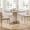 Gray, variant on Round Dining Table for 4-6 People, 47" Wood Kitchen Table with Sturdy Pedestal Base, Farmhouse Circle Dinner Tables for Dining Room, Living Room, Apartment, Gray
