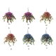 thumbnail image 4 of Billuyoard Cesta colgante de flores que ahorra espacio con plantas artificiales Múltiples especificaciones Flores artificiales rojo 6 pulgadas, 4 of 6