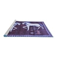 thumbnail image 2 of Ahgly Company Machine Washable Indoor Rectangle Animal Blue Traditional Area Rugs, 7' x 10', 2 of 4