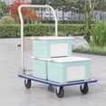 thumbnail image 3 of Eastvita Chariot Pousse-Pousse Pliable Robuste avec Roues Pivotantes à 360 Degrés Capacité de Charge de 286 Lb pour le Chargement et le Rangement (Bleu), 3 of 5
