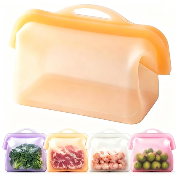 Reusable Silicone Food Storage Bag Leakproof Stand-Up 1000ml