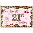 thumbnail image 6 of 6x4FT Cheetah 21st Birthday Backdrop Pink Leopard Bow 21st Birthday Photography Background Jungle Safari Cheetah Wild 21st Bday Party Decorations Banner Supplies Photo Booth Props, 6 of 6