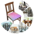 thumbnail image 7 of Cauagu Colorful Glitters for Dining Chair Seat Covers,Slipcovers Kitchen Chair Covers Upholstered Chair Seat Cushion Cover Chair Seat Protector-Six Piece, 7 of 7