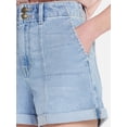 thumbnail image 5 of Time and Tru Women's High Rise Utility Shorts, 3.5" Inseam, Sizes 0-22, 5 of 6
